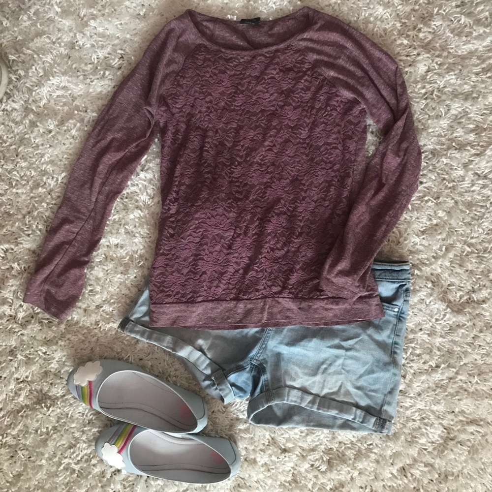 💜 Lacey Overlay Sweatshirt